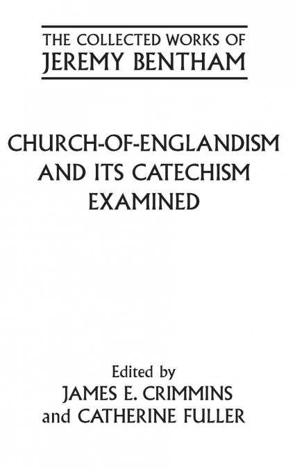 CHURCH OF ENGLANDISM CATECH EXA CWJB