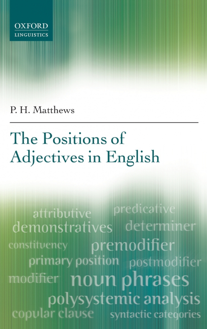 POSITIONS OF ADJECTIVES IN ENGLISH C