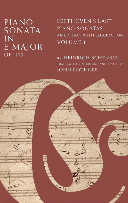 PIANO SONATA IN E MINOR, OP.109 VOL 1 C