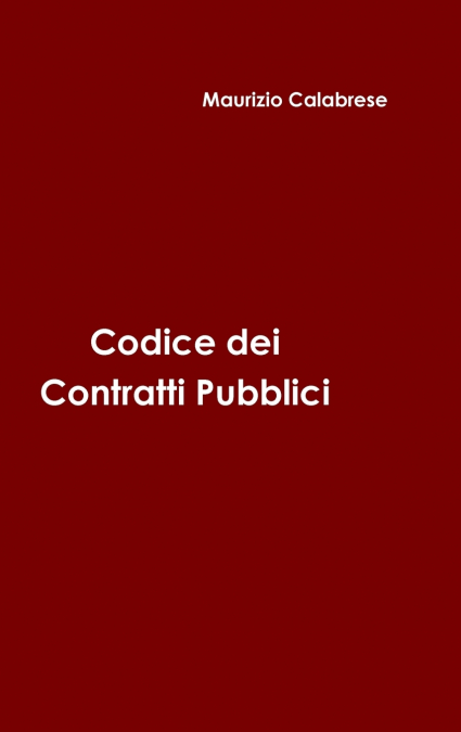 Codice dei Contratti Pubblici