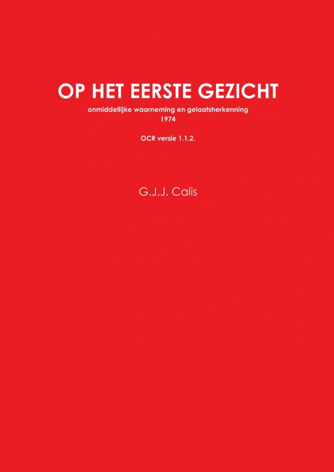 Op het eerste gezicht OCR ISBN