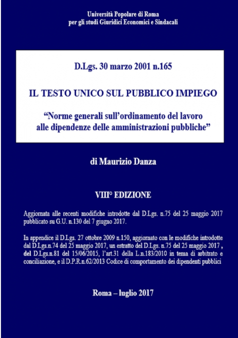 IL TESTO UNICO SUL PUBBLICO IMPIEGO VIII edizione
