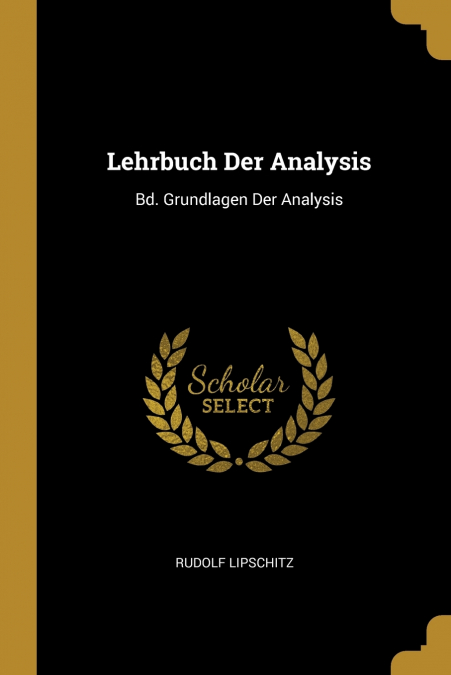 Lehrbuch Der Analysis