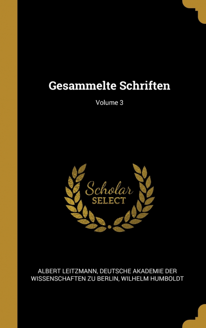 Gesammelte Schriften; Volume 3