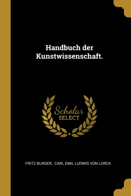 Handbuch der Kunstwissenschaft.