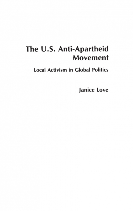 The United States Anti-Apartheid Movement