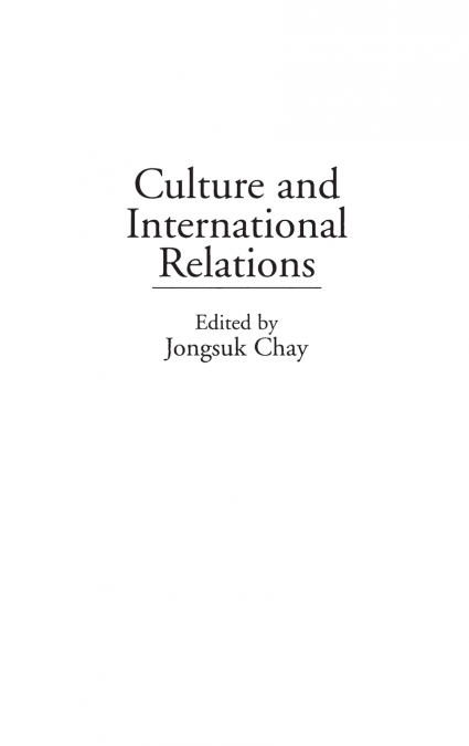 Culture and International Relations