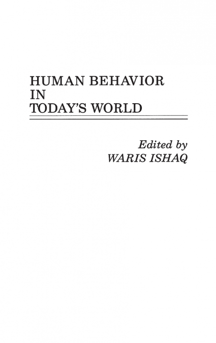 Human Behavior in Today’s World