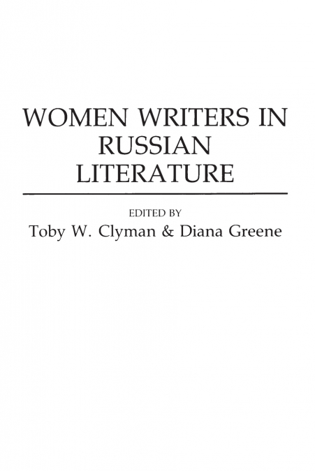 Women Writers in Russian Literature