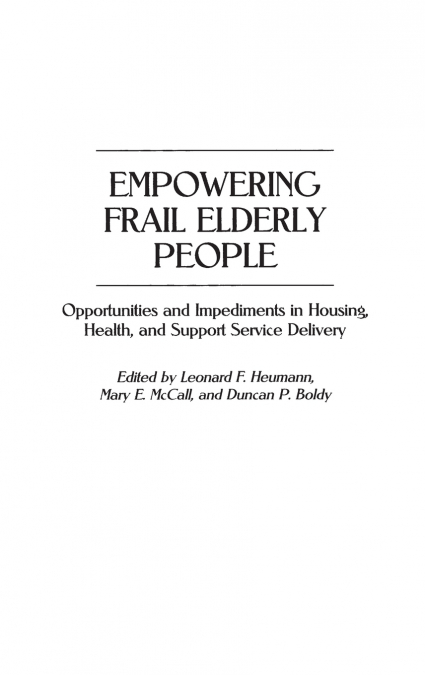 Empowering Frail Elderly People