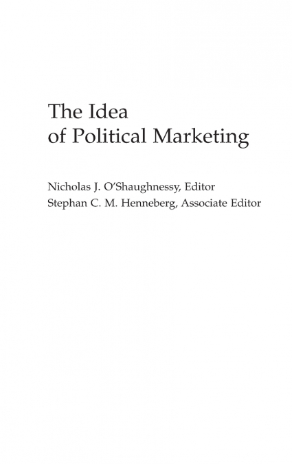 The Idea of Political Marketing