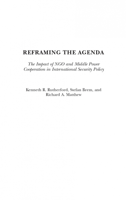 Reframing the Agenda