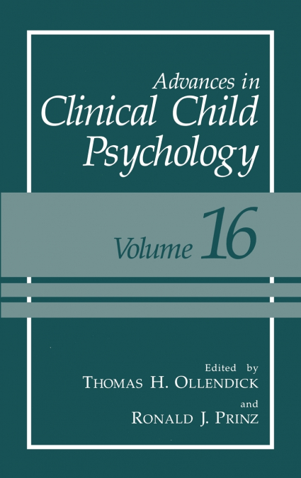Advances in Clinical Child Psychology