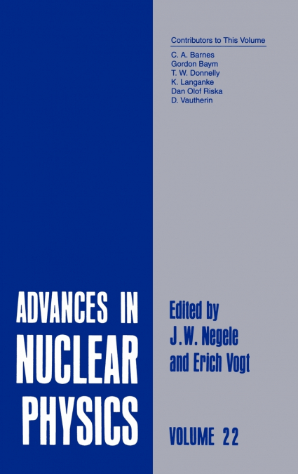 Advances in Nuclear Physics