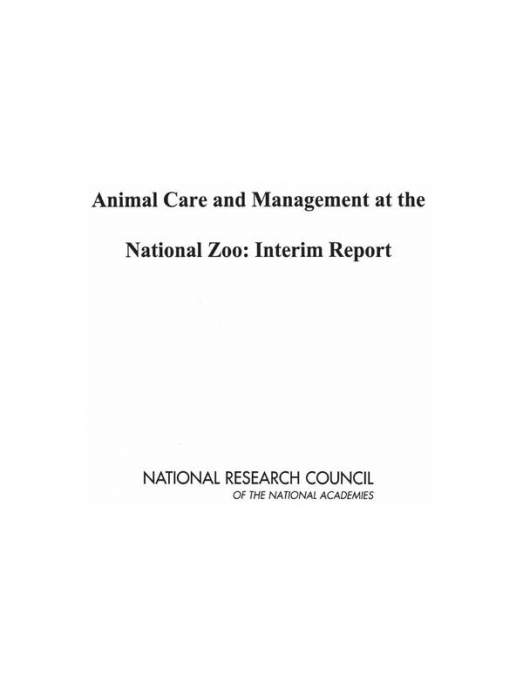 Animal Care and Management at the National Zoo