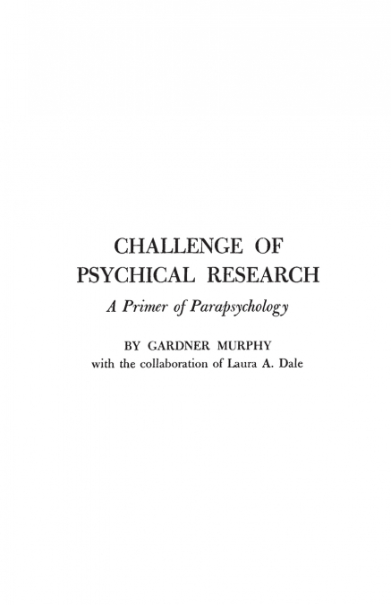 Challenge of Psychical Research