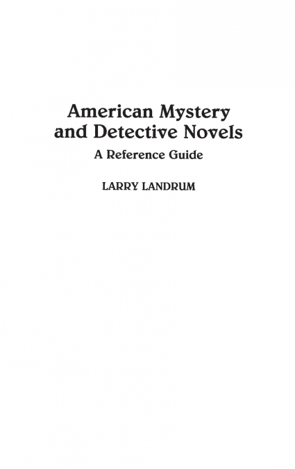 American Mystery and Detective Novels
