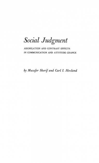 Social Judgment