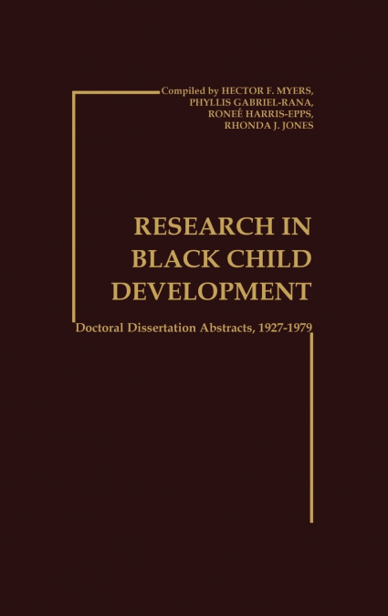 Research in Black Child Development