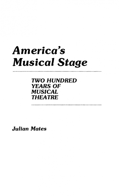 America’s Musical Stage