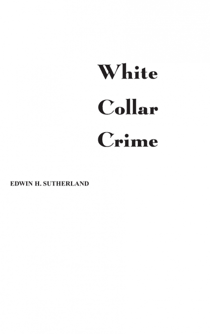 White Collar Crime