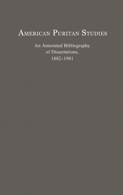 American Puritan Studies