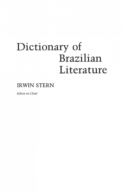 Dictionary of Brazilian Literature