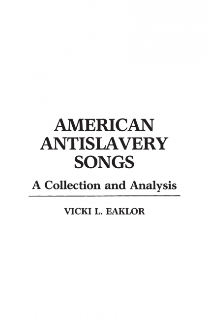 American Antislavery Songs