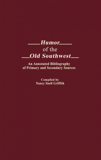 Humor of the Old Southwest