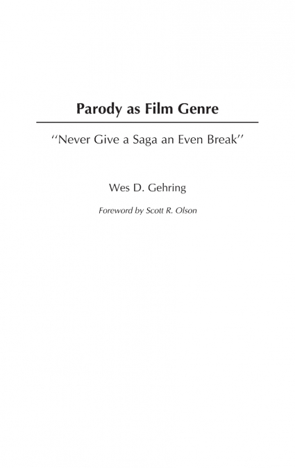 Parody as Film Genre