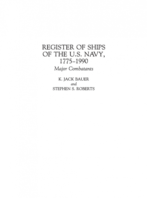 Register of Ships of the U.S. Navy, 1775-1990