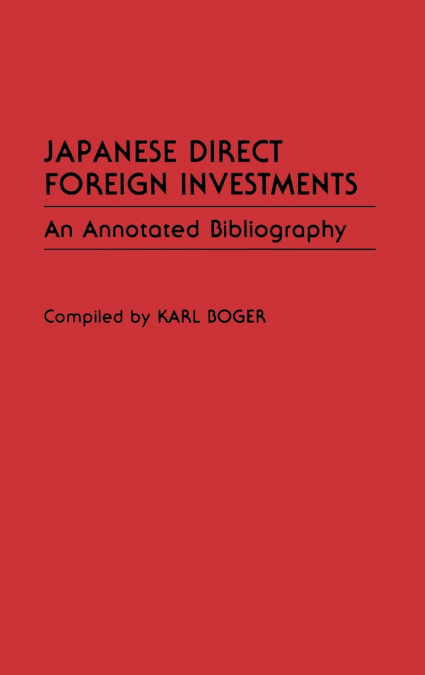 Japanese Direct Foreign Investments