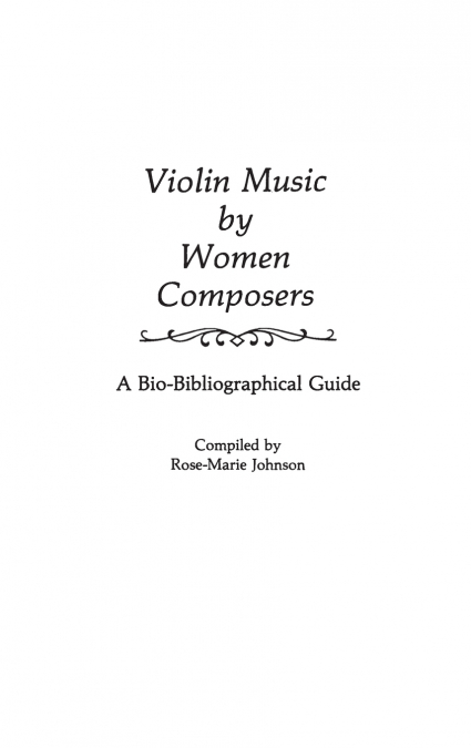 Violin Music by Women Composers