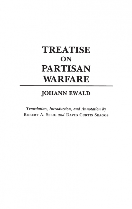 Treatise on Partisan Warfare