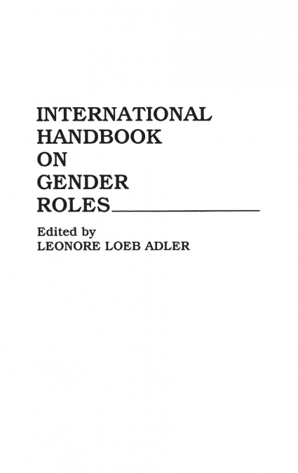 International Handbook on Gender Roles
