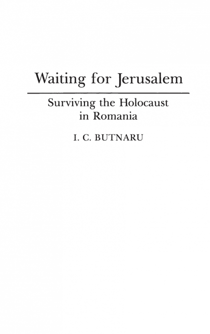 Waiting for Jerusalem