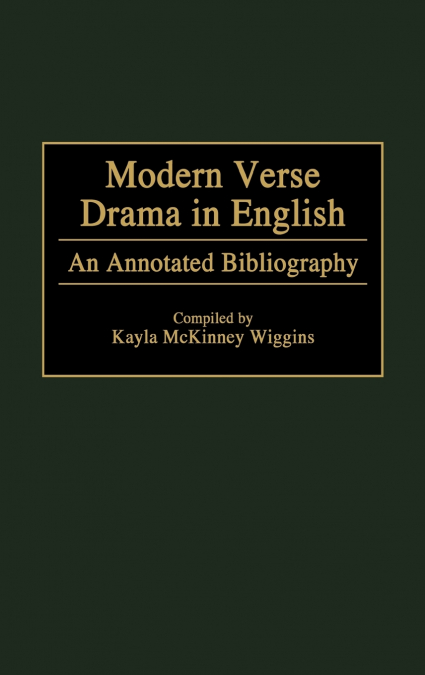 Modern Verse Drama in English