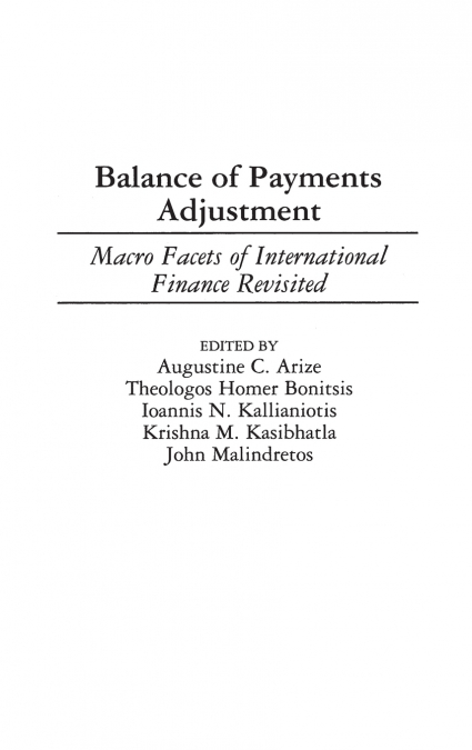 Balance of Payments Adjustment
