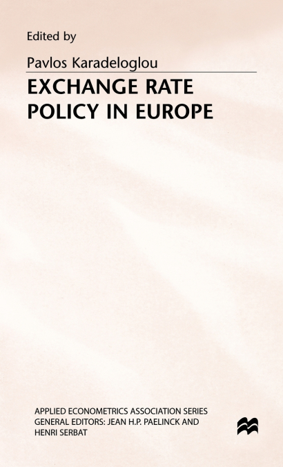 Exchange Rate Policy in Europe .