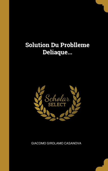 Solution Du Problleme Deliaque...