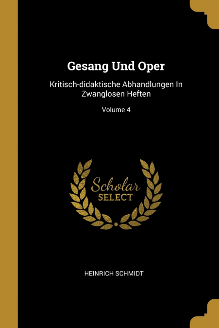 Gesang Und Oper