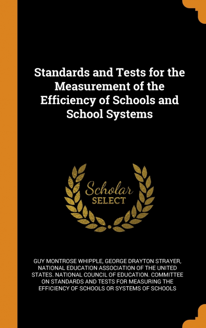 Standards and Tests for the Measurement of the Efficiency of Schools and School Systems