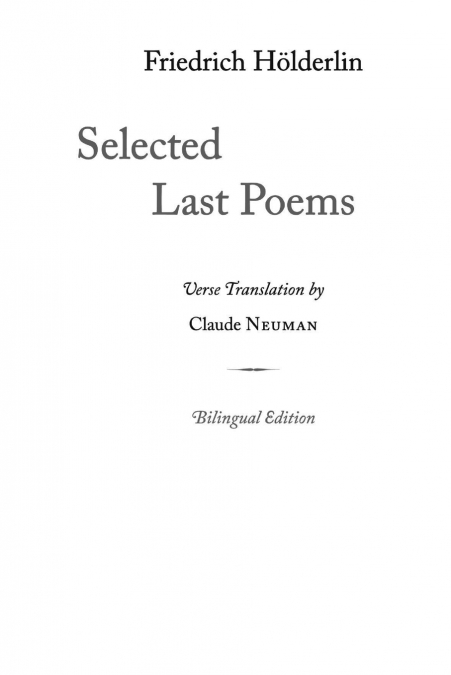 Selected Last Poems