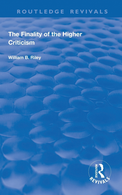 The Finality of the Higher Criticism