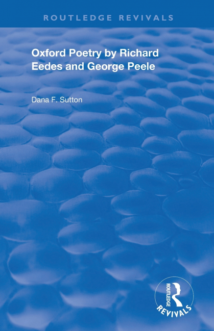 Oxford Poetry by Richard Eedes and George Peele