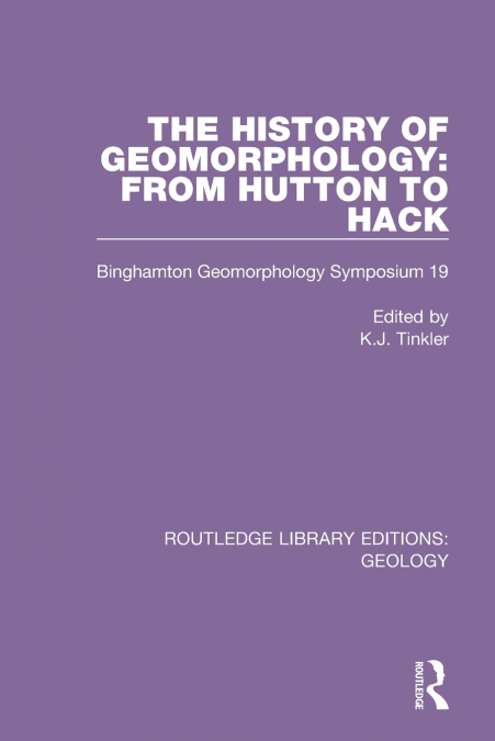 The History of Geomorphology