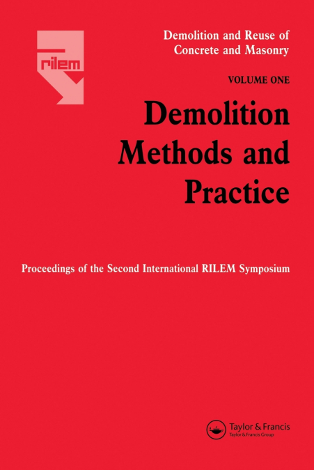 Demolition Methods and Practice V1