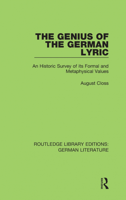 The Genius of the German Lyric