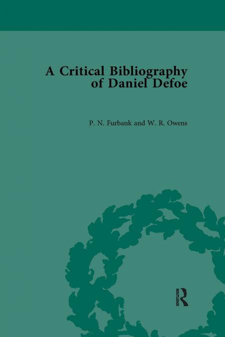 A Critical Bibliography of Daniel Defoe
