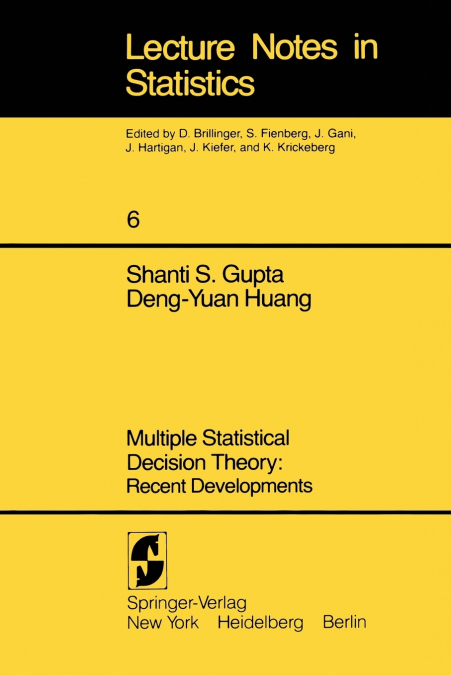 Multiple Statistical Decision Theory